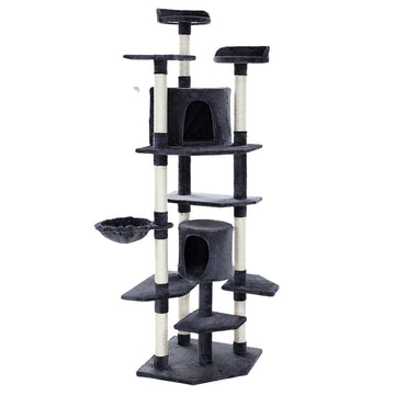 i.Pet Cat Tree 203cm Trees Scratching Post Scratcher Tower Condo House Furniture Wood i.Pet